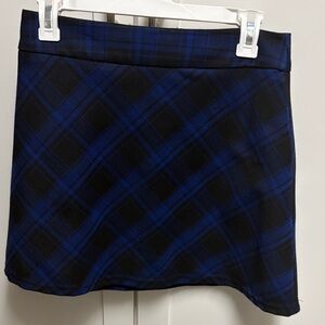 Dollskill Horoscopez Blue Plaid Mini Skirt - medium